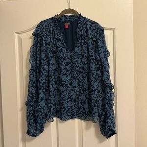 NWT Vince Camuto XL lined blouse sheer sleeves